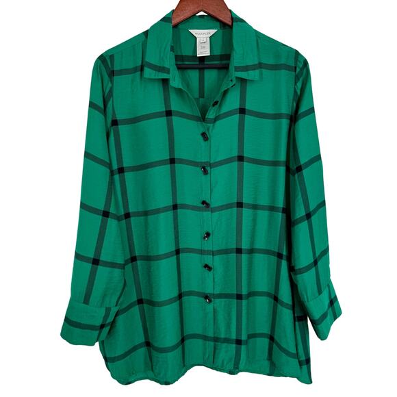 Multiples Sz Medium Green Wearable Art to Wear Blouse Shirt Top Irish Unique - Picture 1 of 8